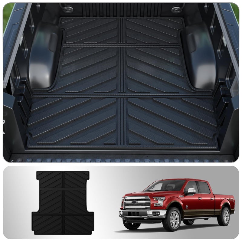 Thinzyou Bed Mat Compatible with 20152025 2026 Ford F150 Truck Bed Mat 55FT TPE All Weather 55 Feet Short Bed Liner 2024 F150 Accessories Truck Bed Mat